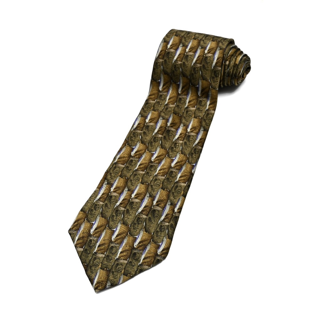 Jerry Garcia Green Geometric South of the Border Men's Silk Neck Tie‎ Abstract